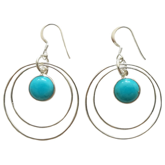 Turquoise sterling silver earrings