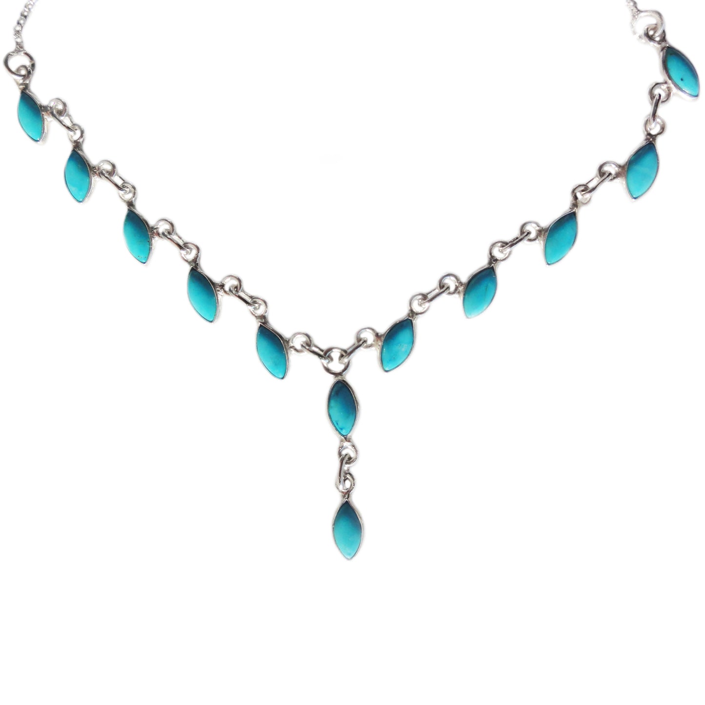 Collier turquoise en argent massif 925