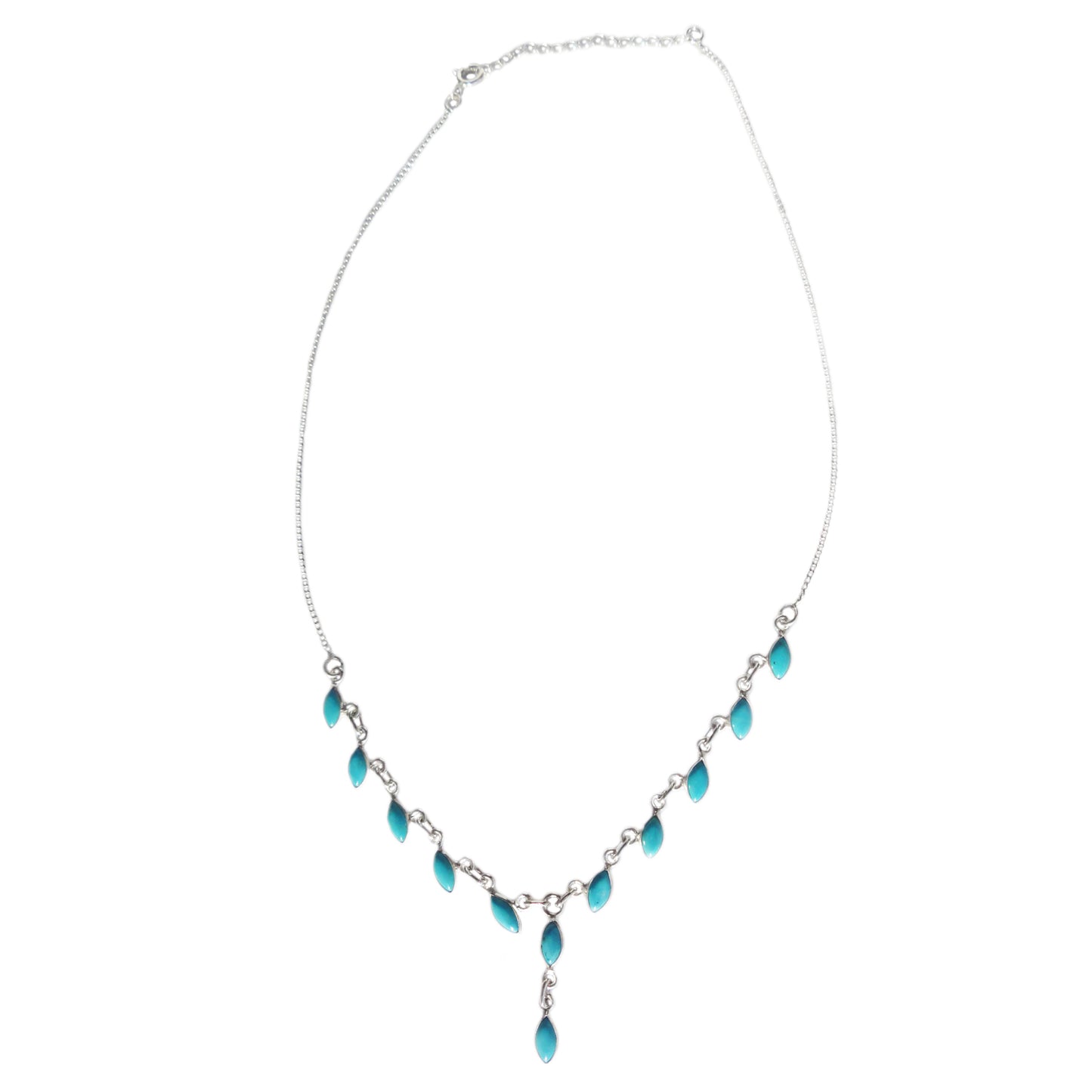 Collier turquoise en argent massif 925