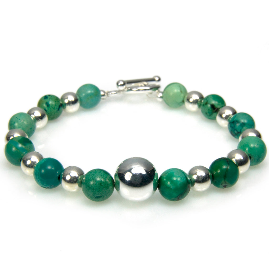 Bracelet turquoise et argent massif 925