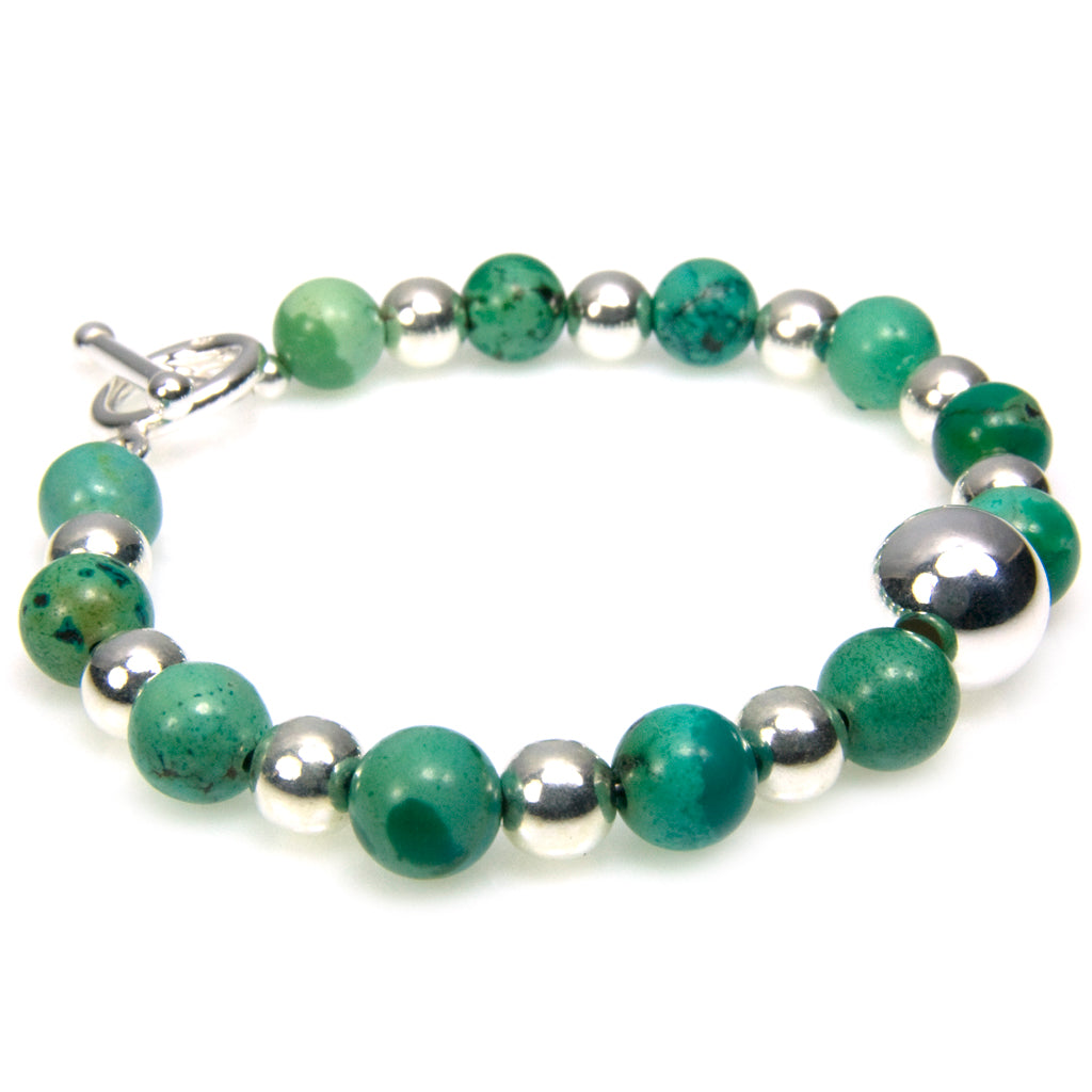 Bracelet turquoise et argent massif 925