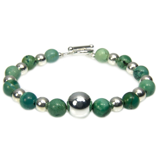 Bracelet turquoise et argent massif 925