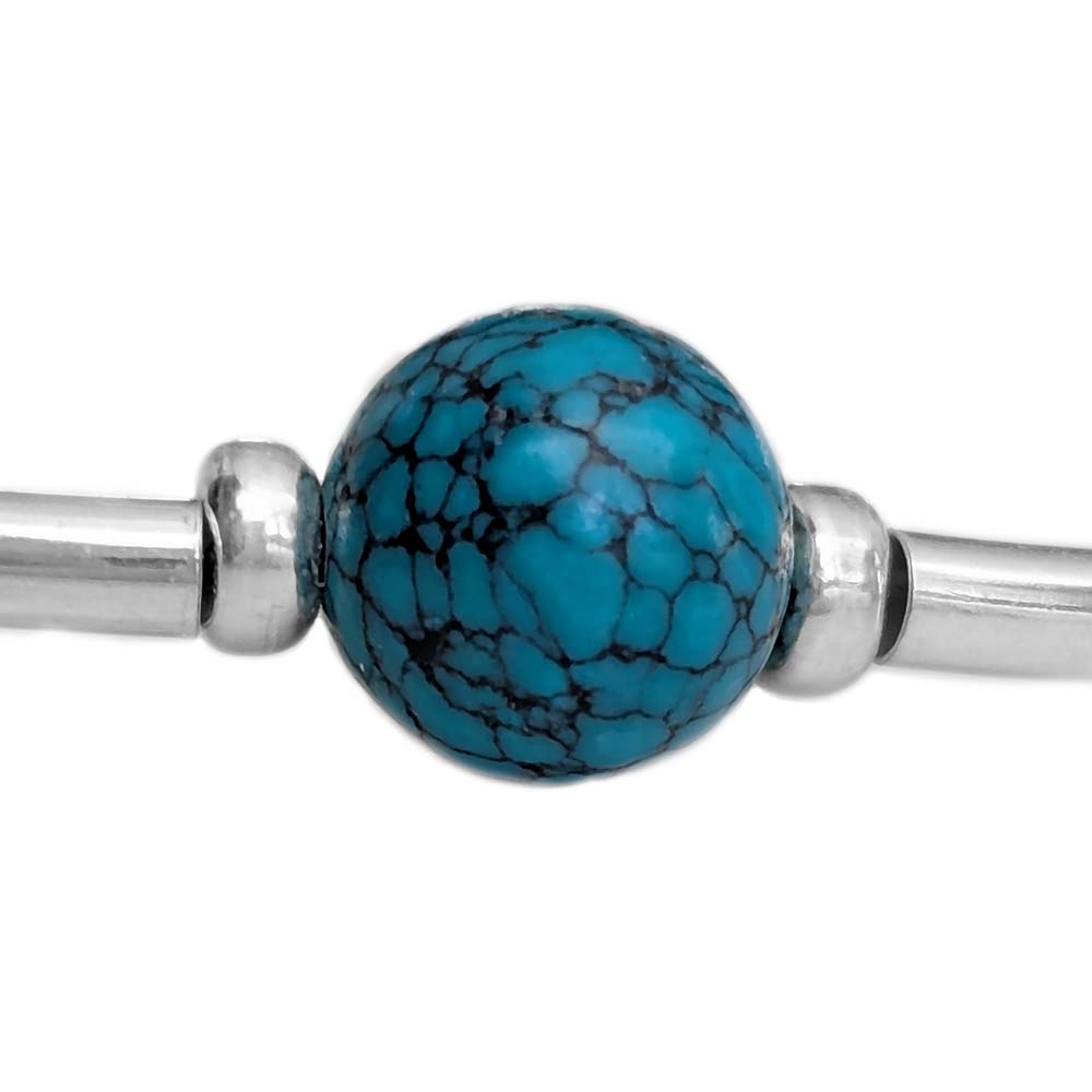 Bracelet turquoise en argent massif 925
