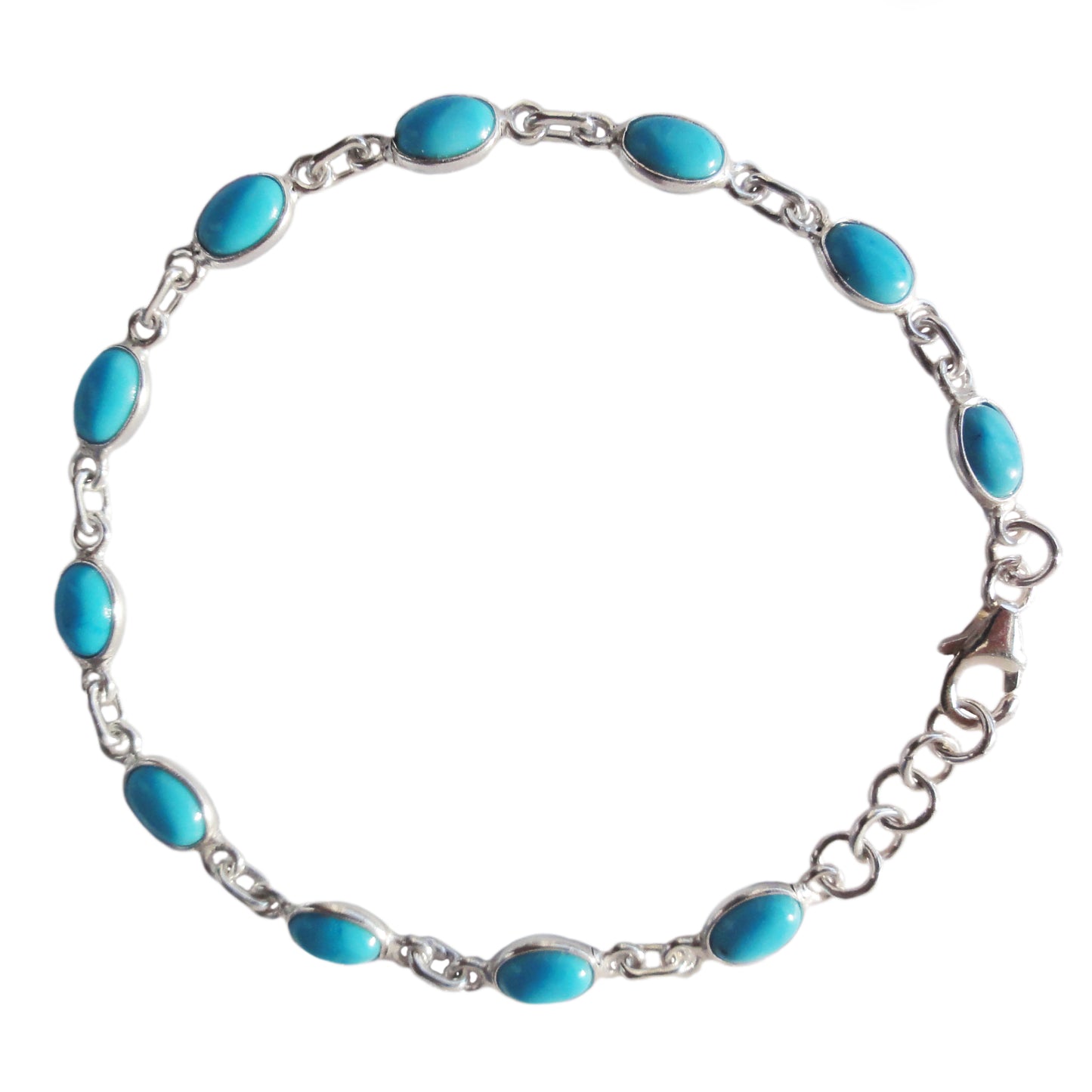 Bracelet turquoise en argent massif 925