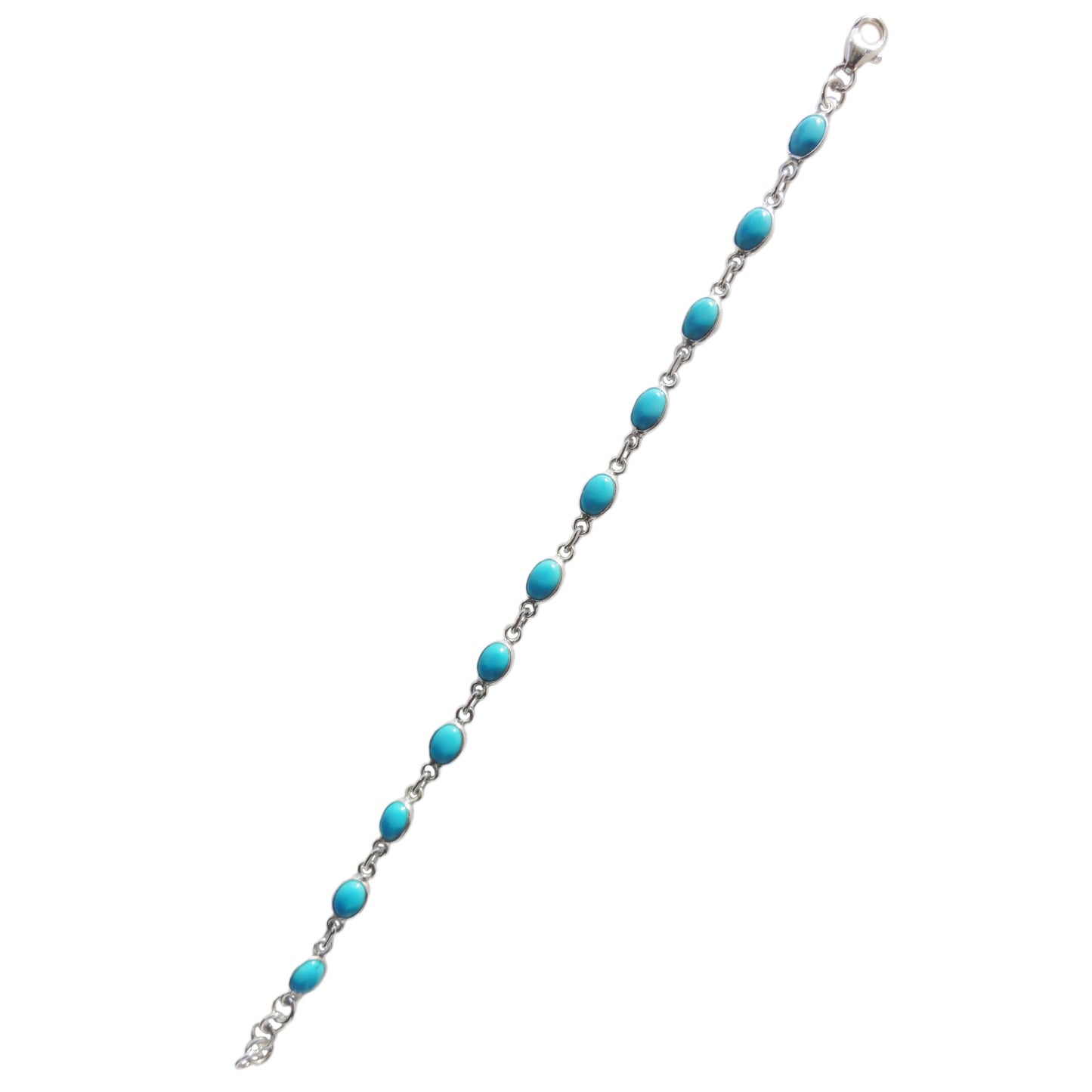 Bracelet turquoise en argent massif 925