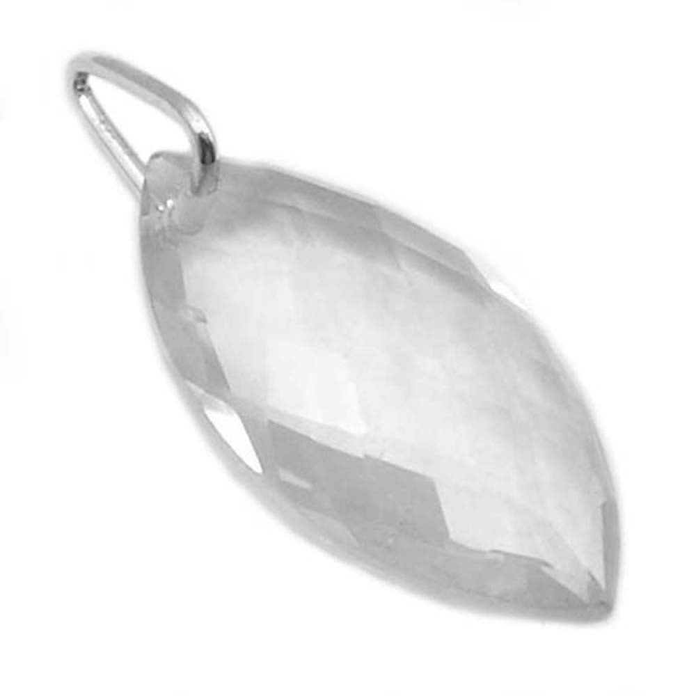 Crystal sterling silver pendant