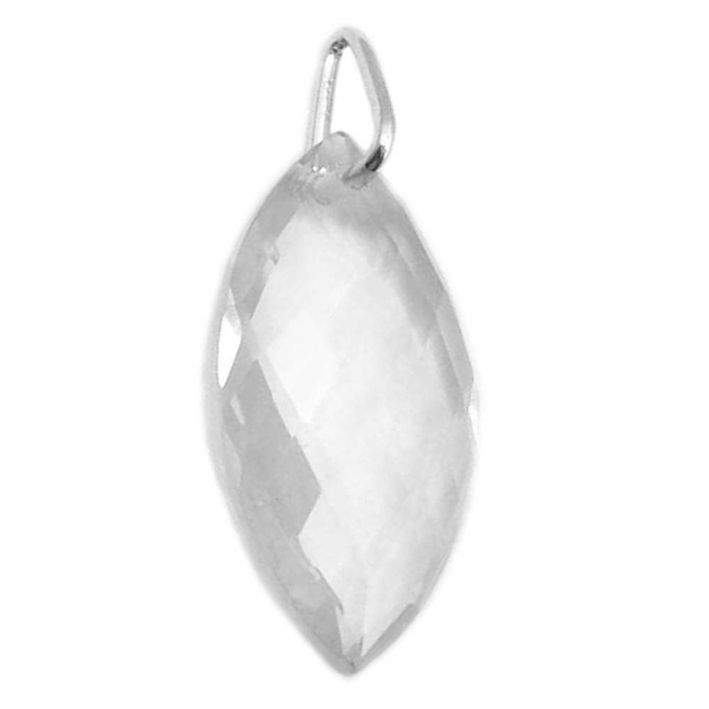 Crystal sterling silver pendant