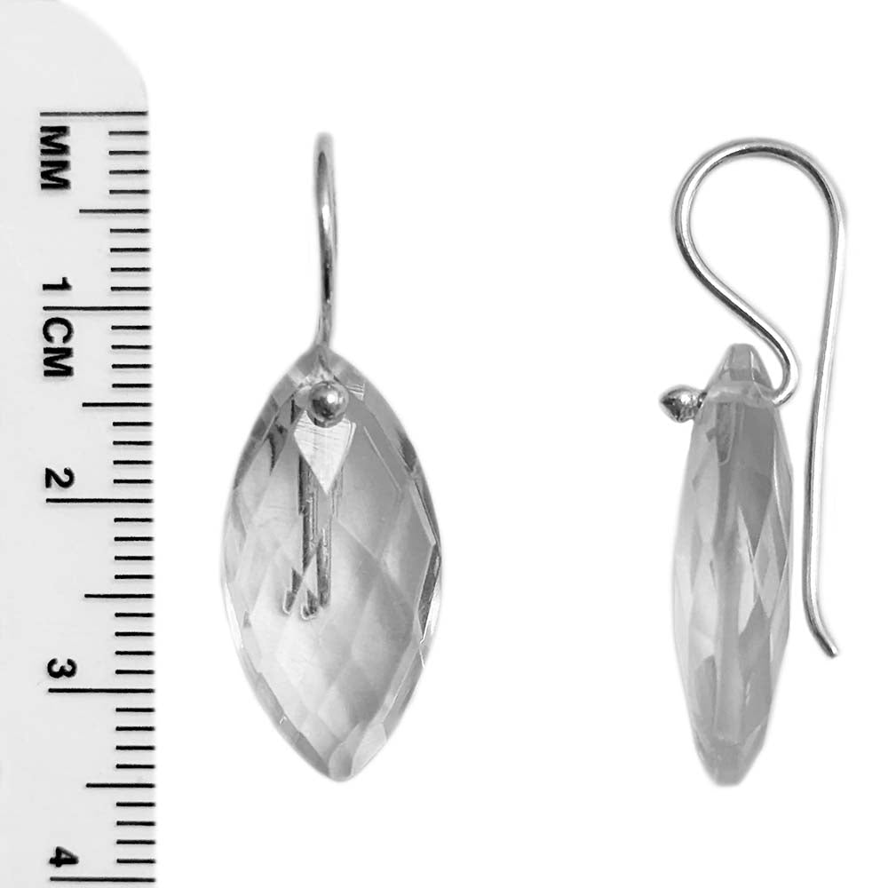 Crystal sterling silver earrings