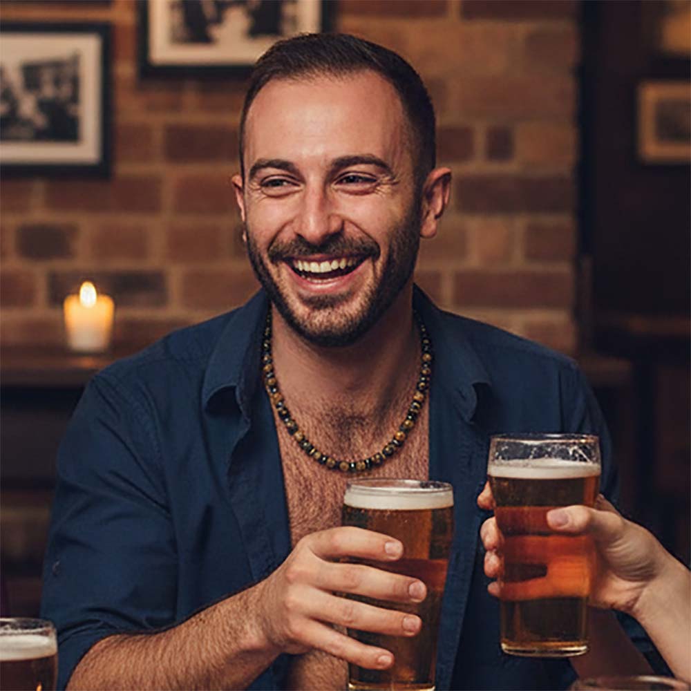 Tiger's eye and haematite sterling silver necklace