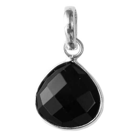 Pendentif onyx noir en argent massif 925