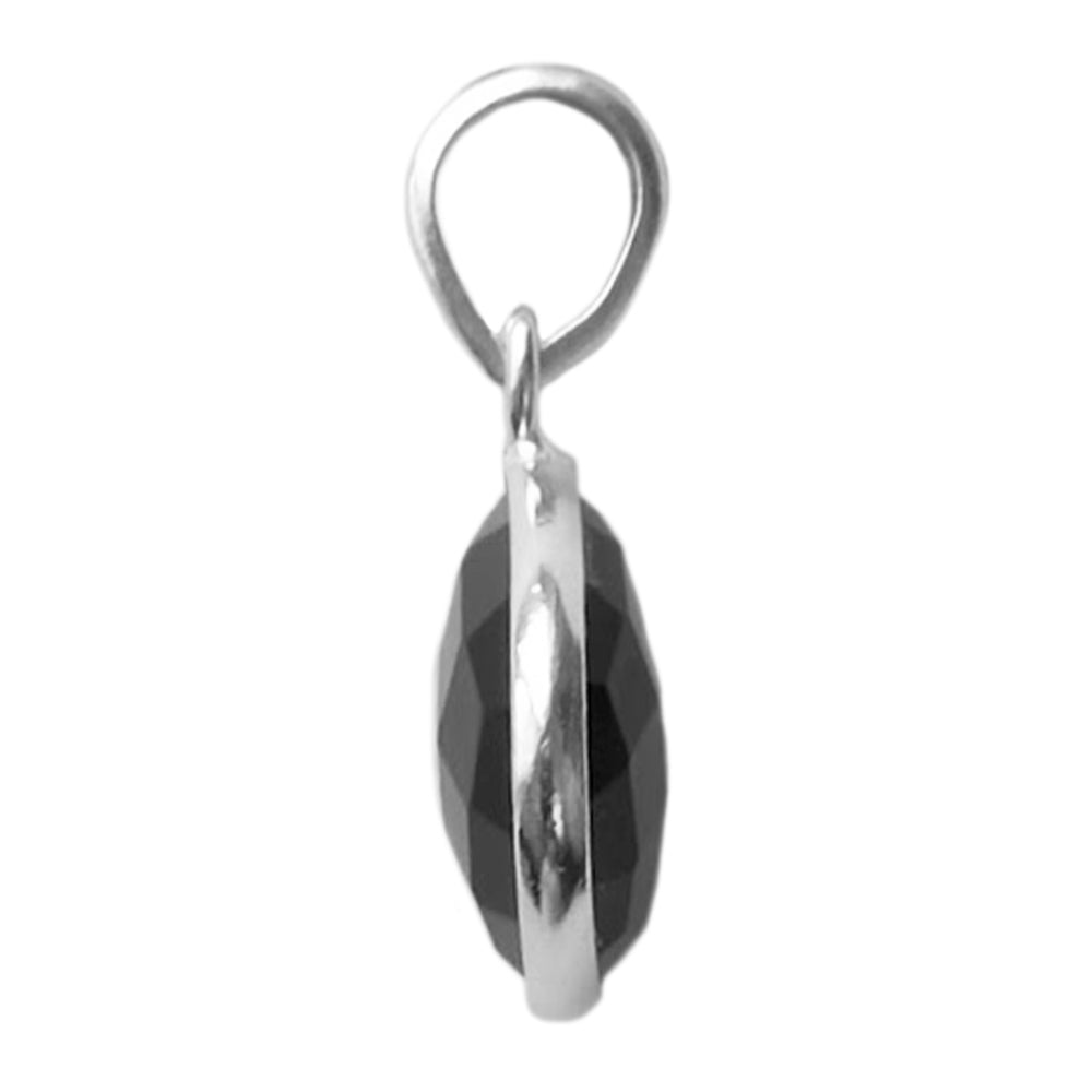 Pendentif onyx noir en argent massif 925