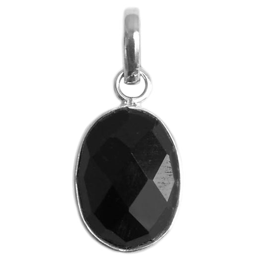 Black onyx pendant in sterling silver 925