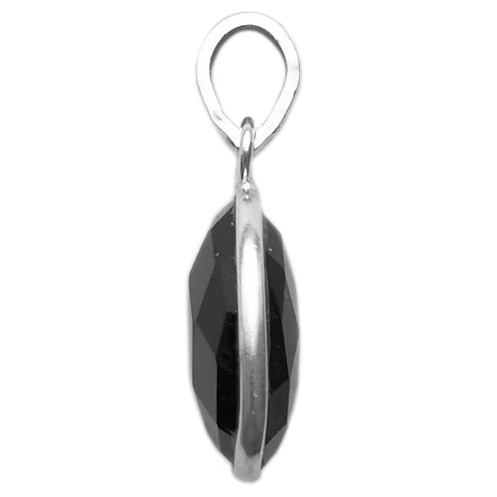 Black onyx pendant in sterling silver 925