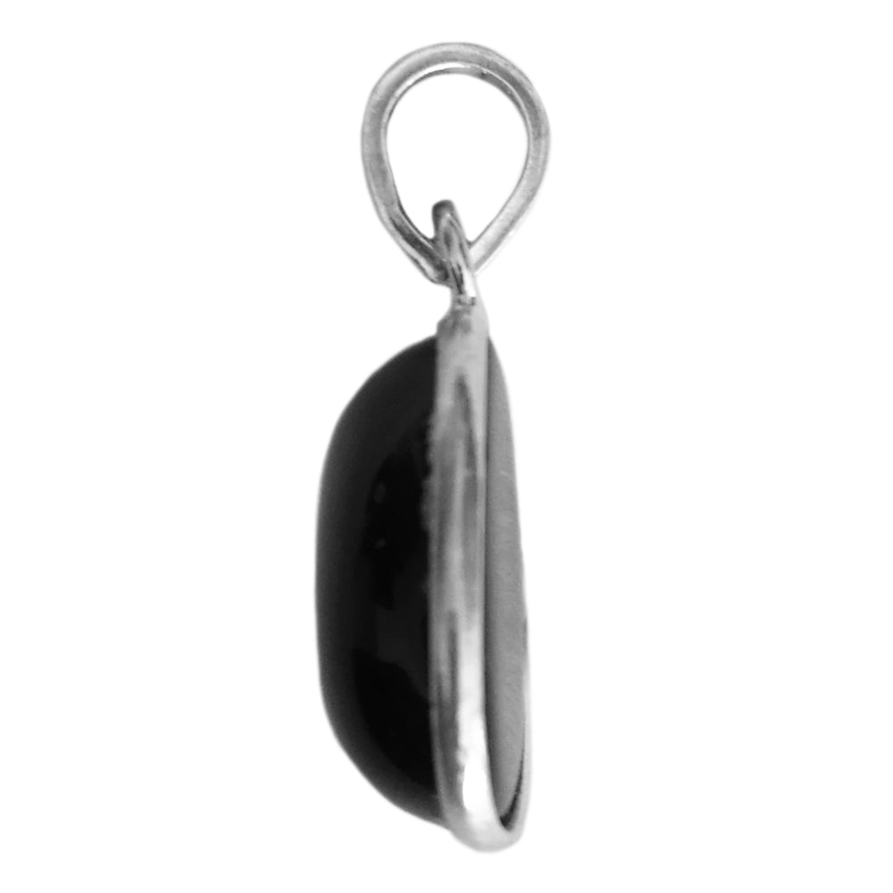 Pendentif onyx noir en argent massif 925