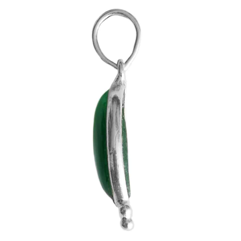 Pendentif onyx vert en argent massif 925