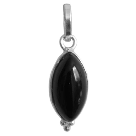 Pendentif onyx noir en argent massif 925