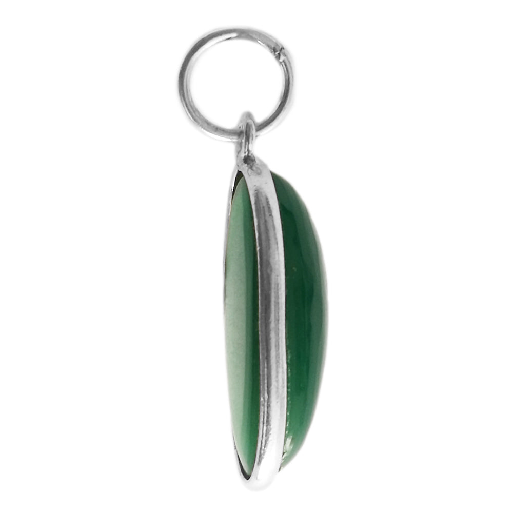 Pendentif onyx vert en argent massif 925