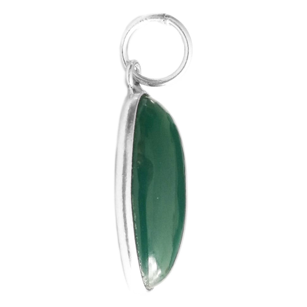 Pendentif onyx vert en argent massif 925