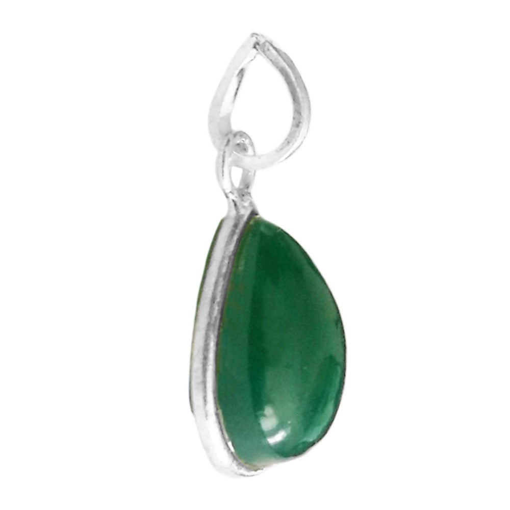 Pendentif onyx vert en argent massif 925