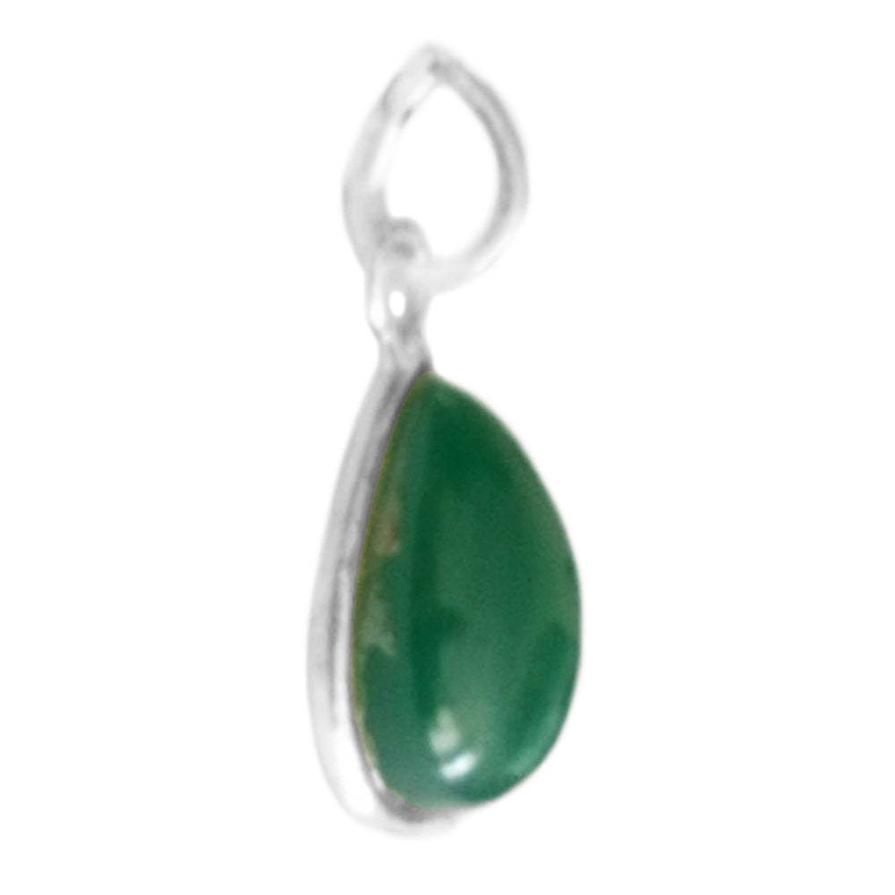 Pendentif onyx vert en argent massif 925