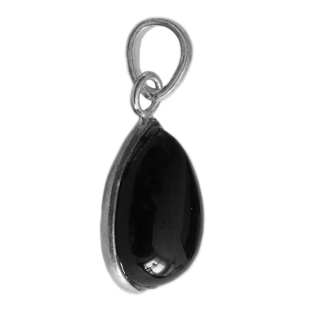 Pendentif onyx noir en argent massif 925