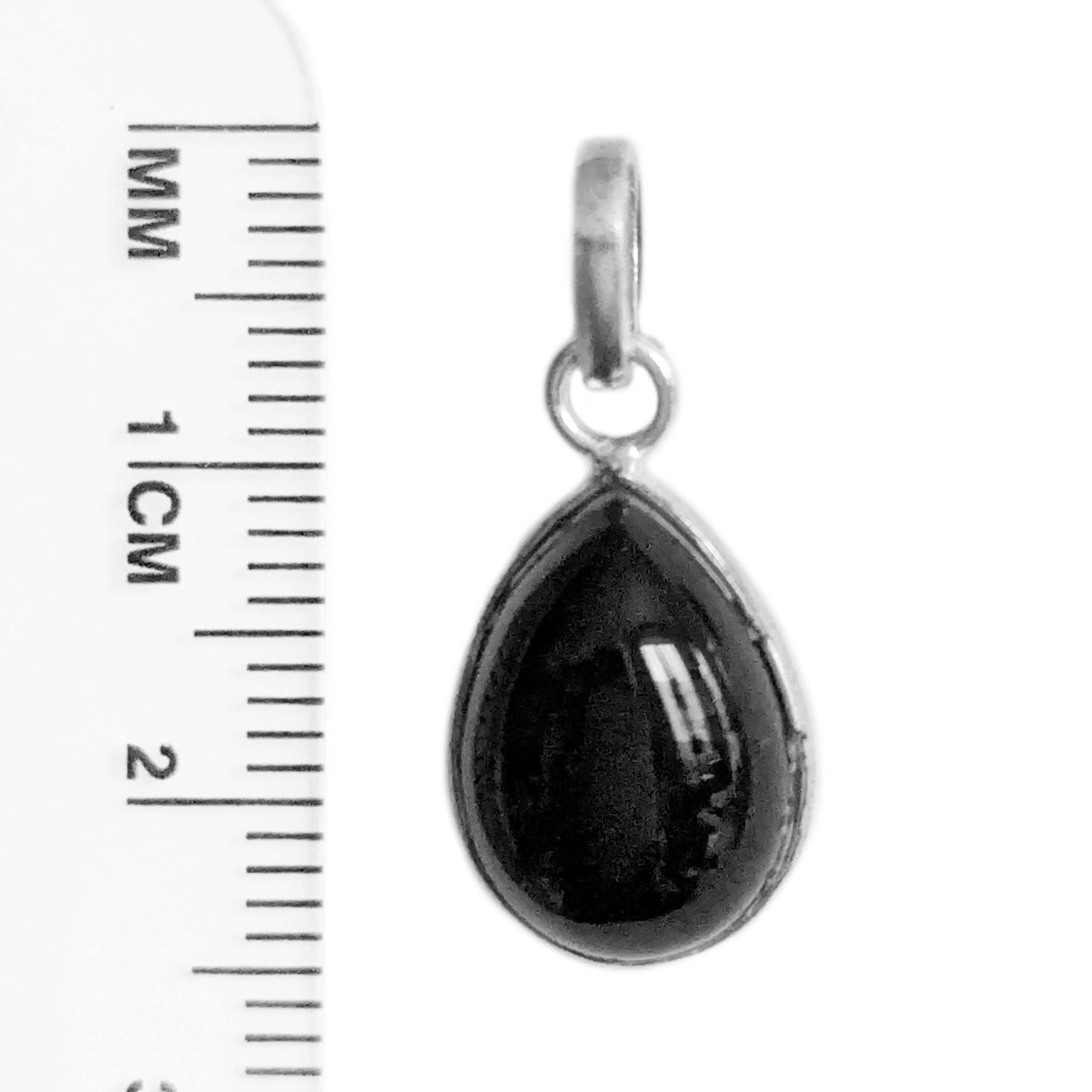 Black onyx sterling silver pendant