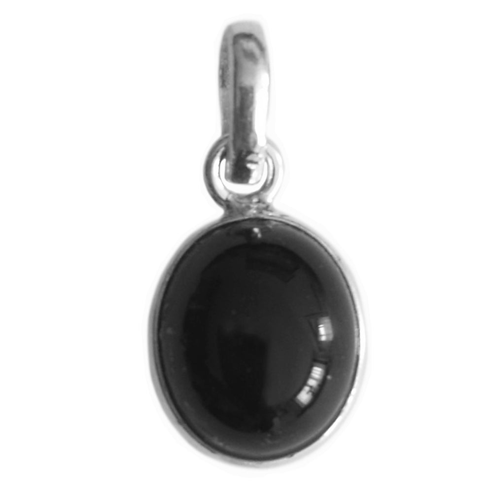 Black onyx sterling silver pendant
