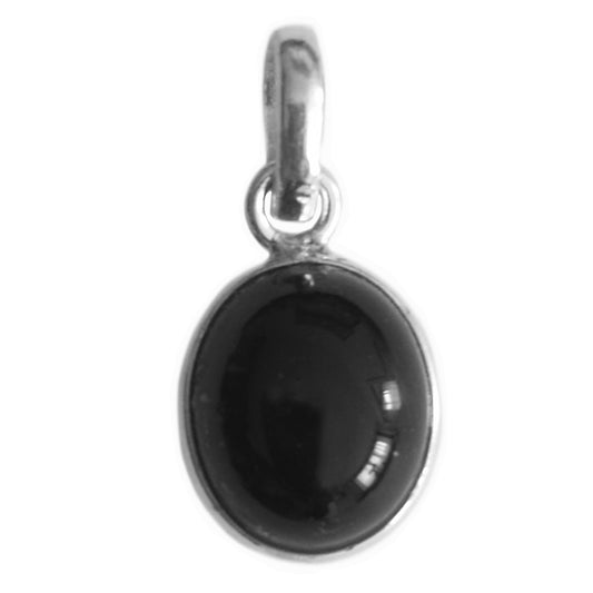 Black onyx sterling silver pendant
