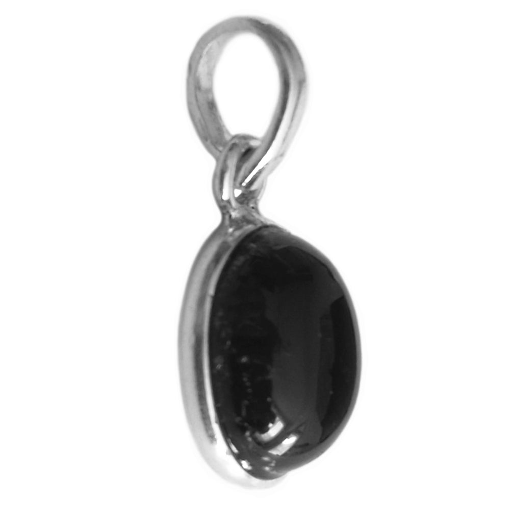 Black onyx sterling silver pendant