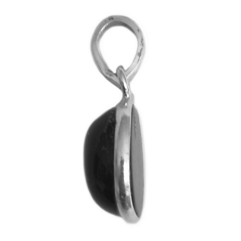 Black onyx sterling silver pendant