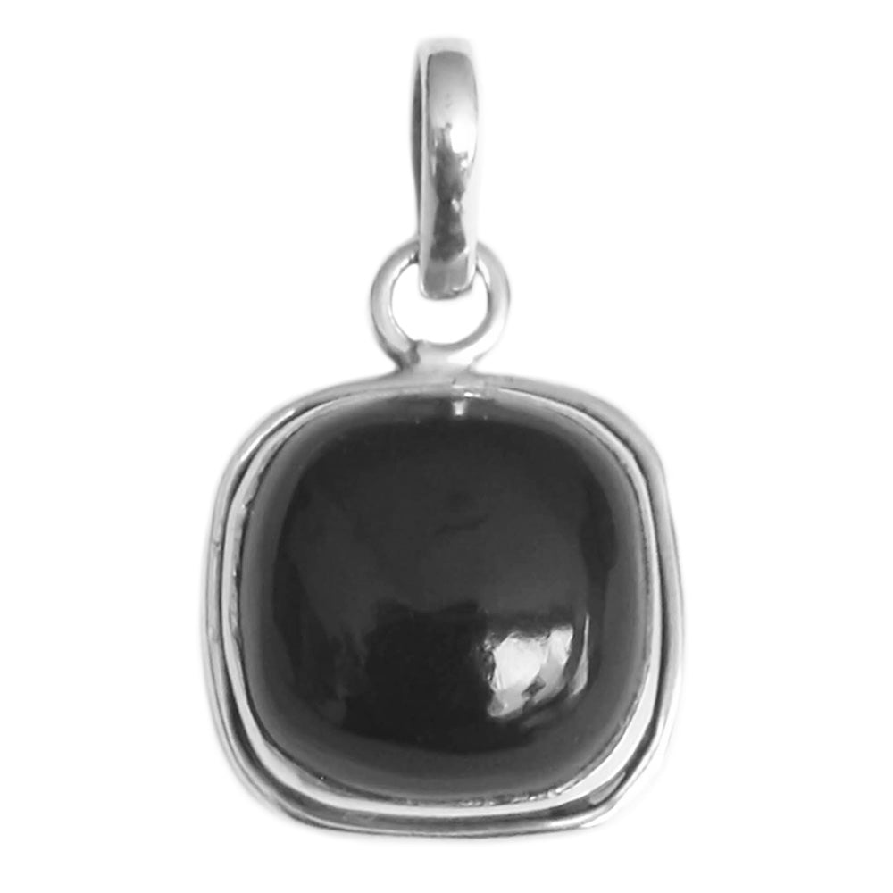 Pendentif onyx noir en argent massif 925