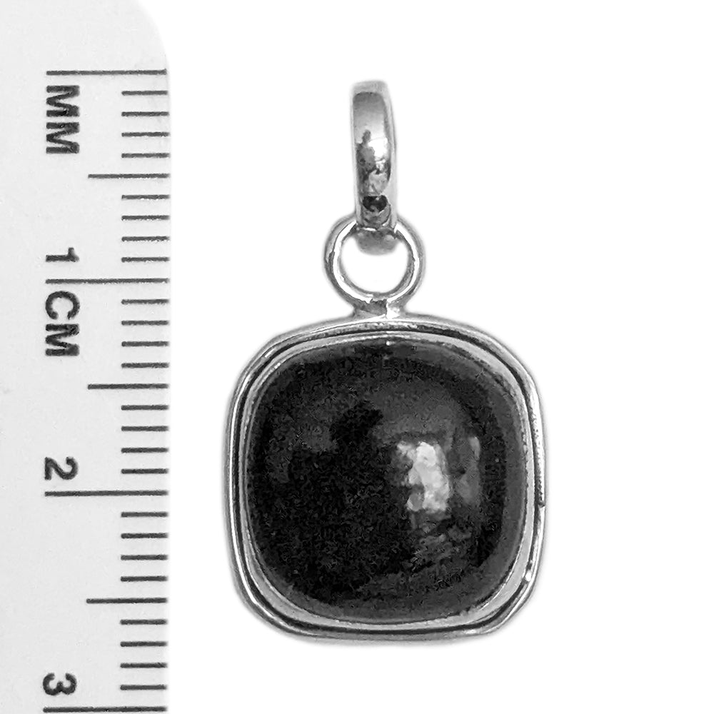 Pendentif onyx noir en argent massif 925