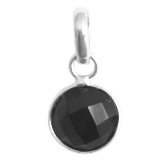 Pendentif onyx noir en argent massif 925