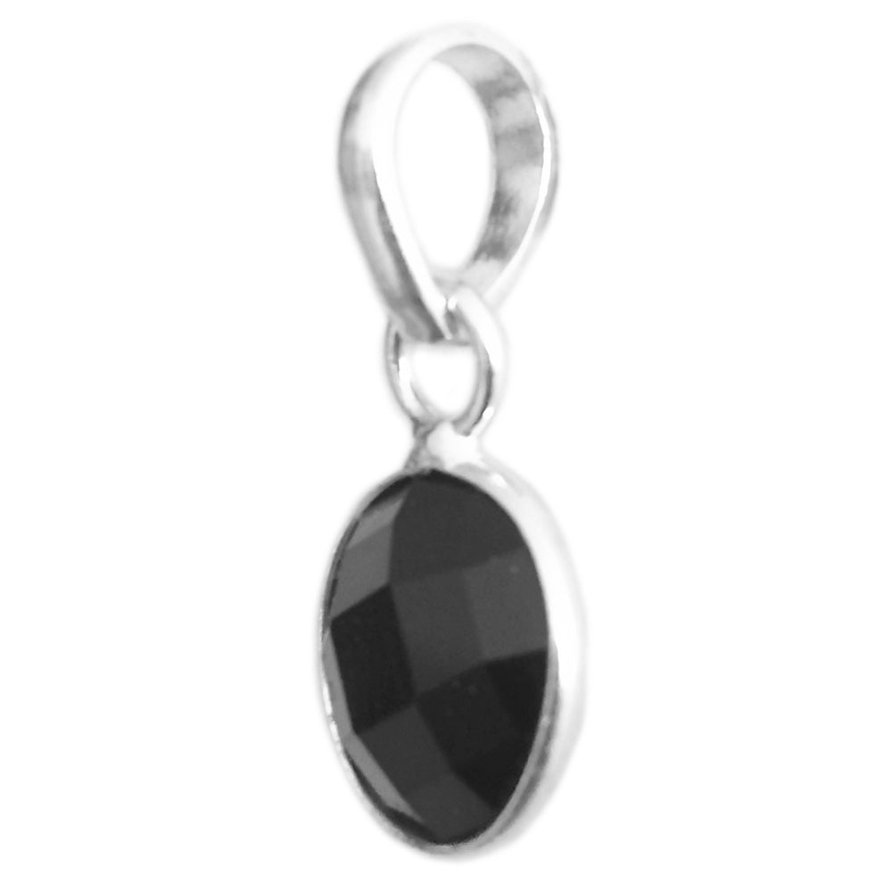 Pendentif onyx noir en argent massif 925