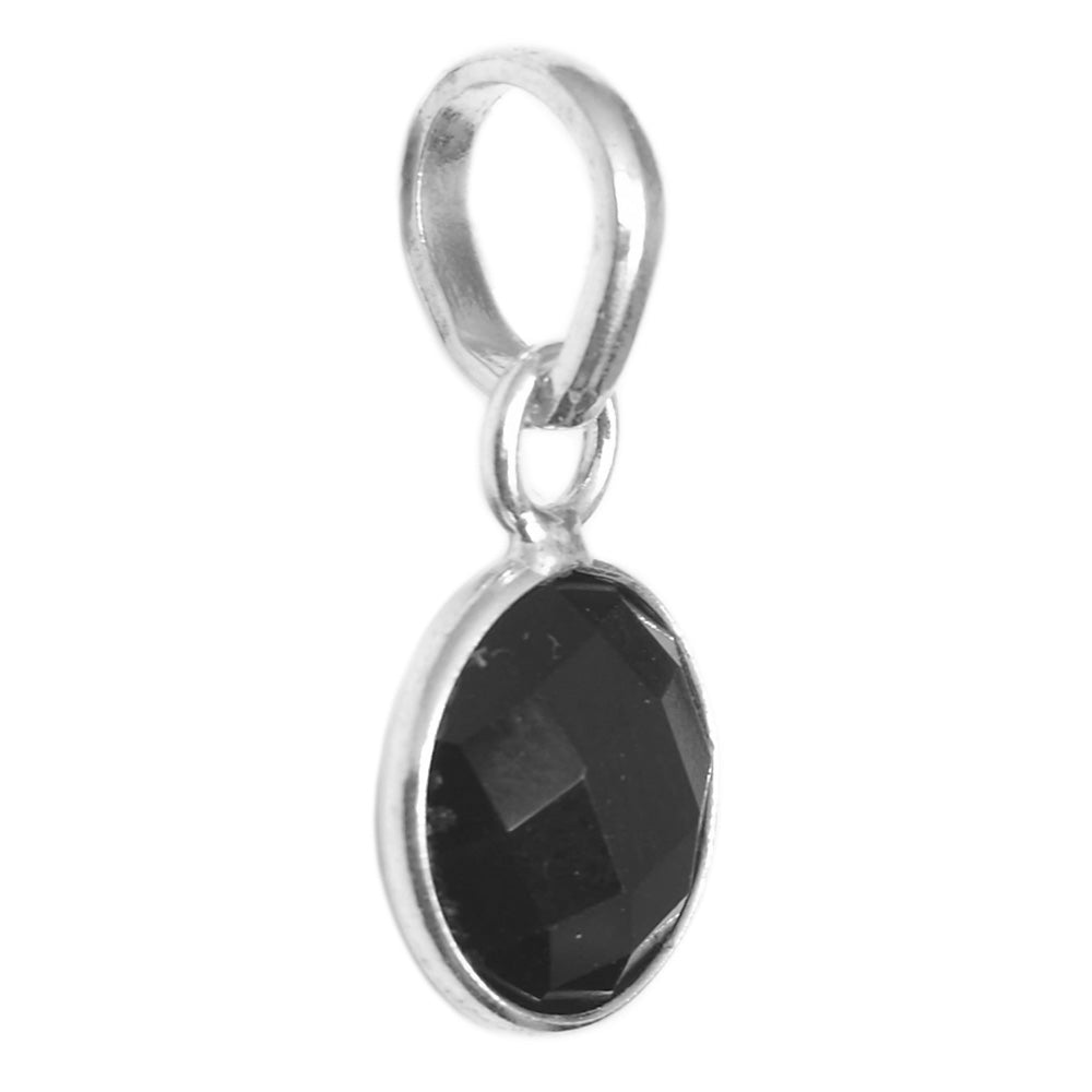 Pendentif onyx noir en argent massif 925