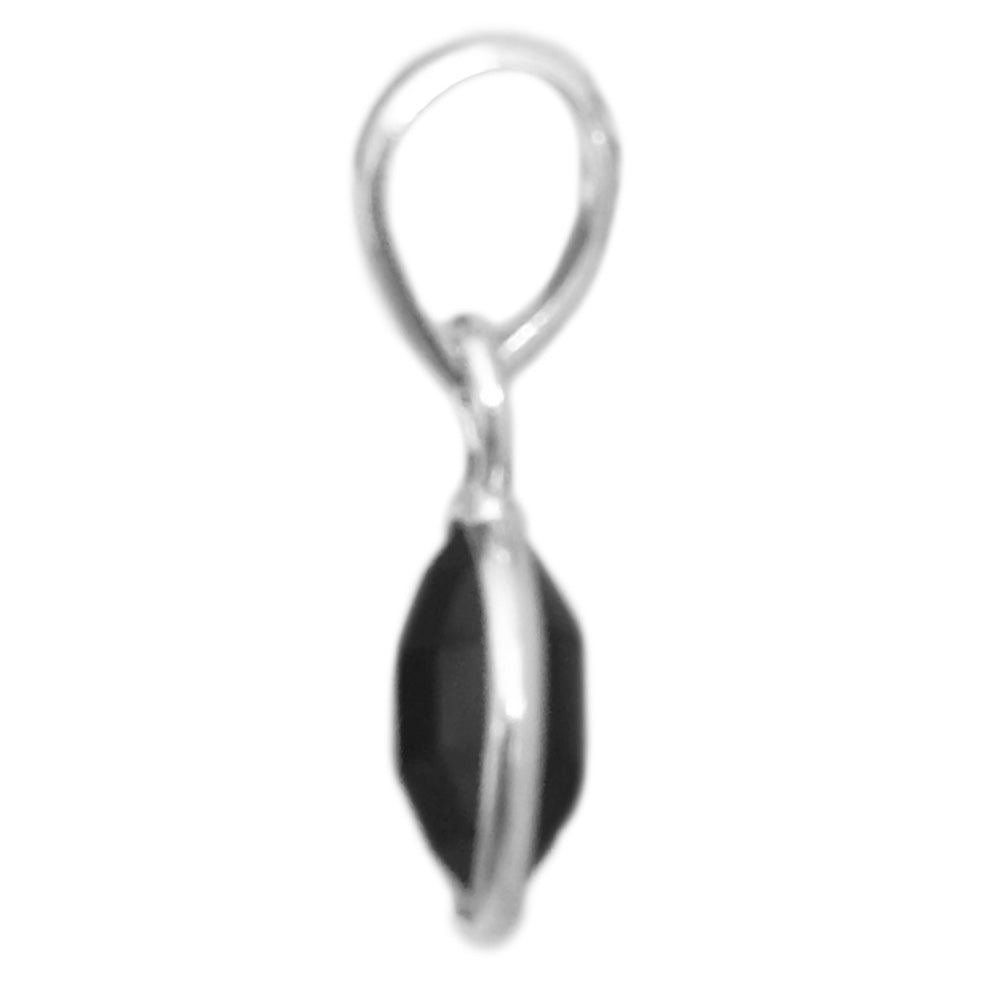 Pendentif onyx noir en argent massif 925