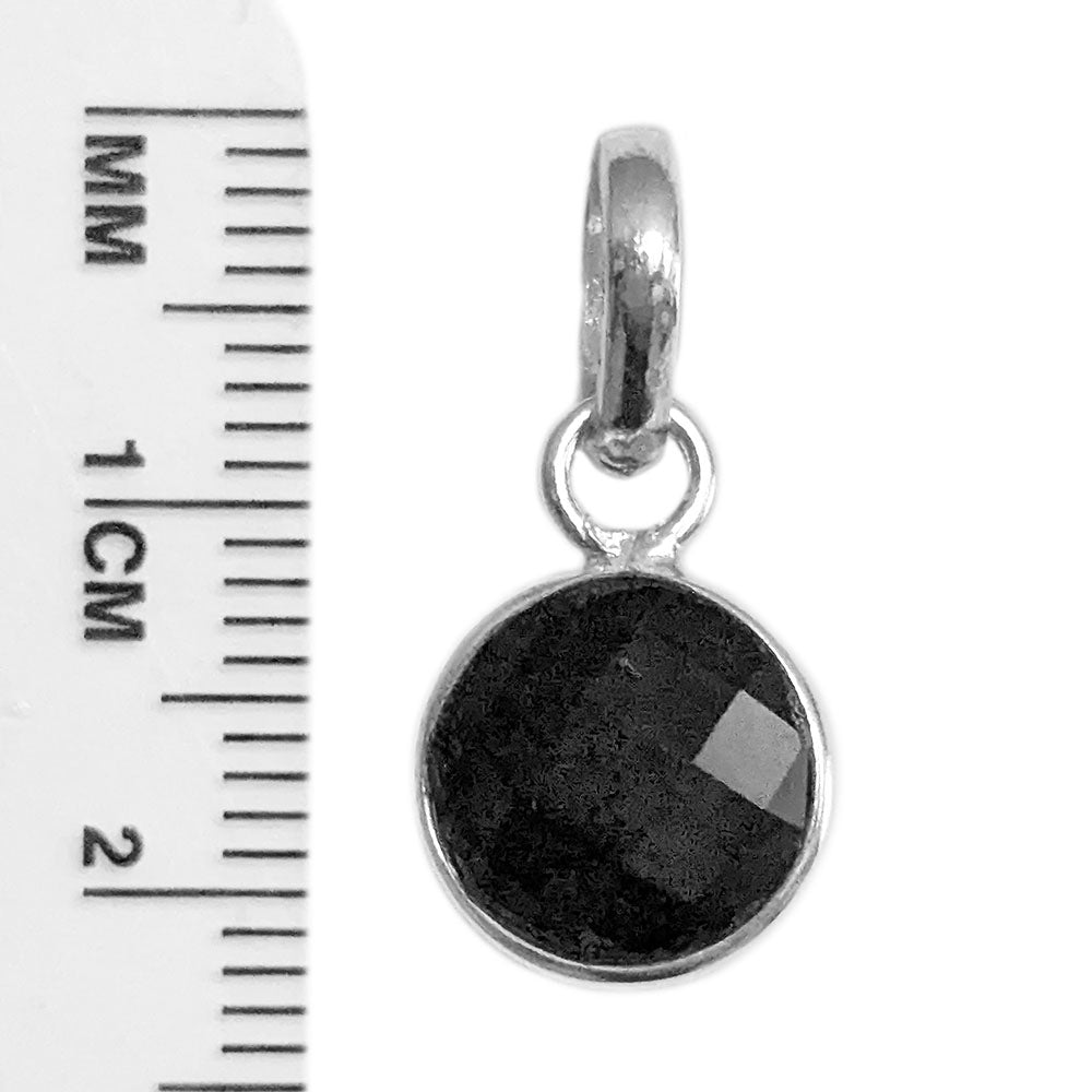 Pendentif onyx noir en argent massif 925