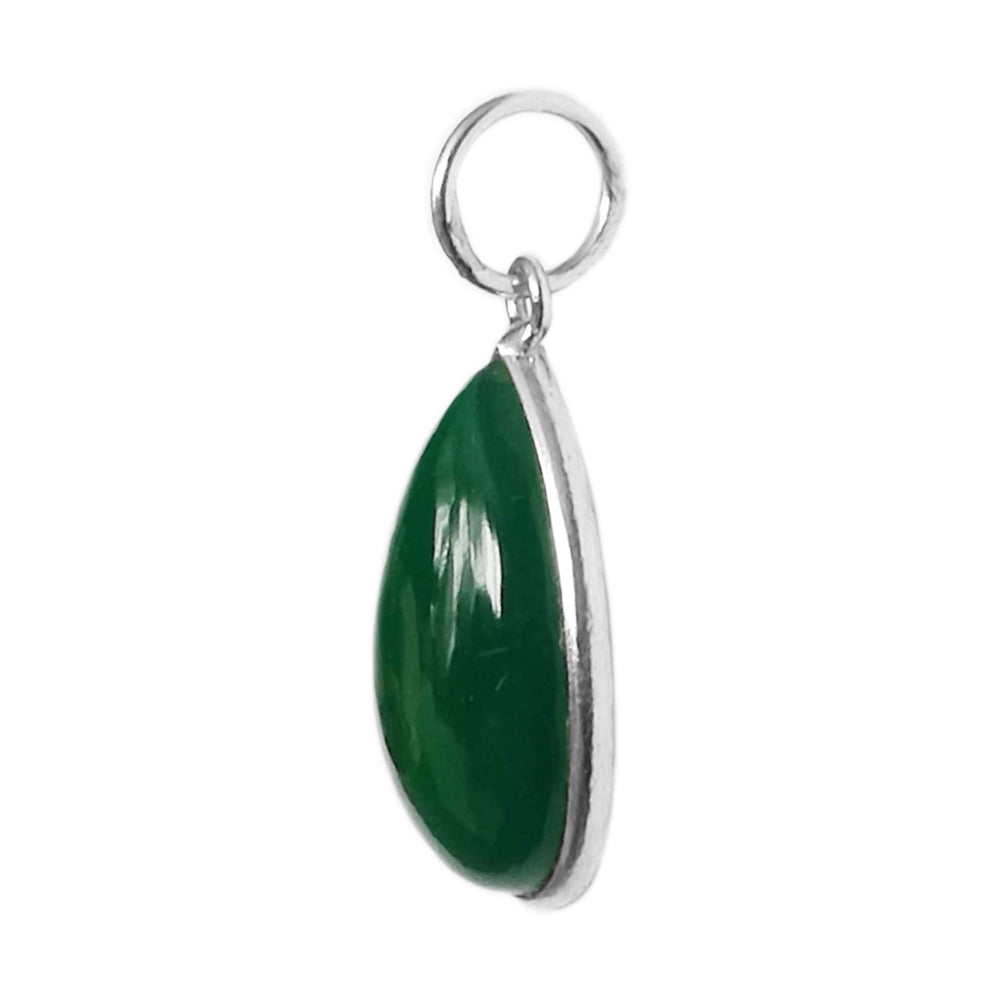 Pendentif onyx vert en argent massif 925