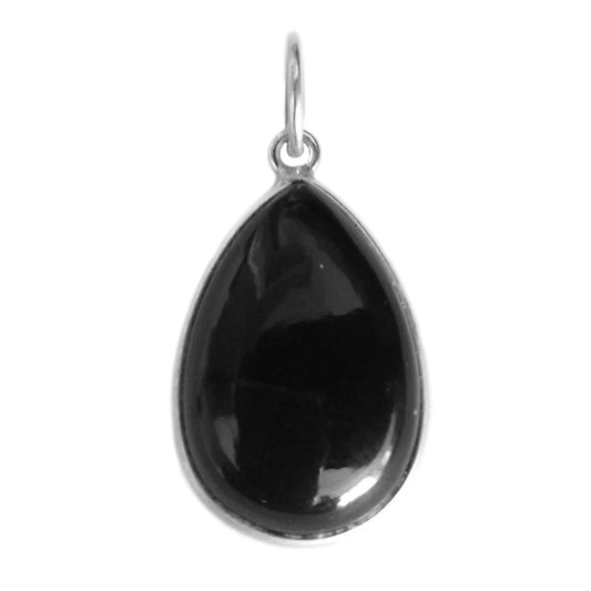 Pendentif onyx noir en argent massif 925