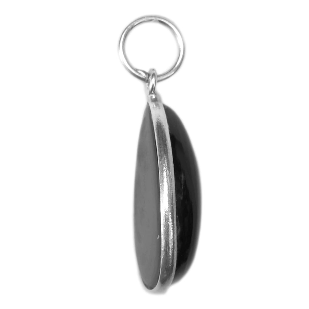 Pendentif onyx noir en argent massif 925