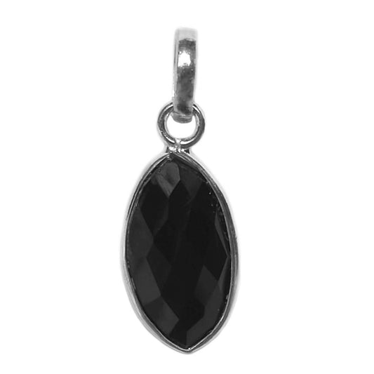 Pendentif onyx noir en argent massif 925