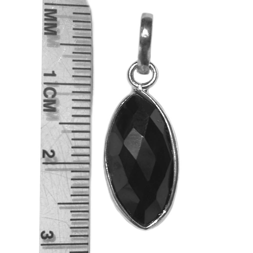 Black onyx sterling silver pendant