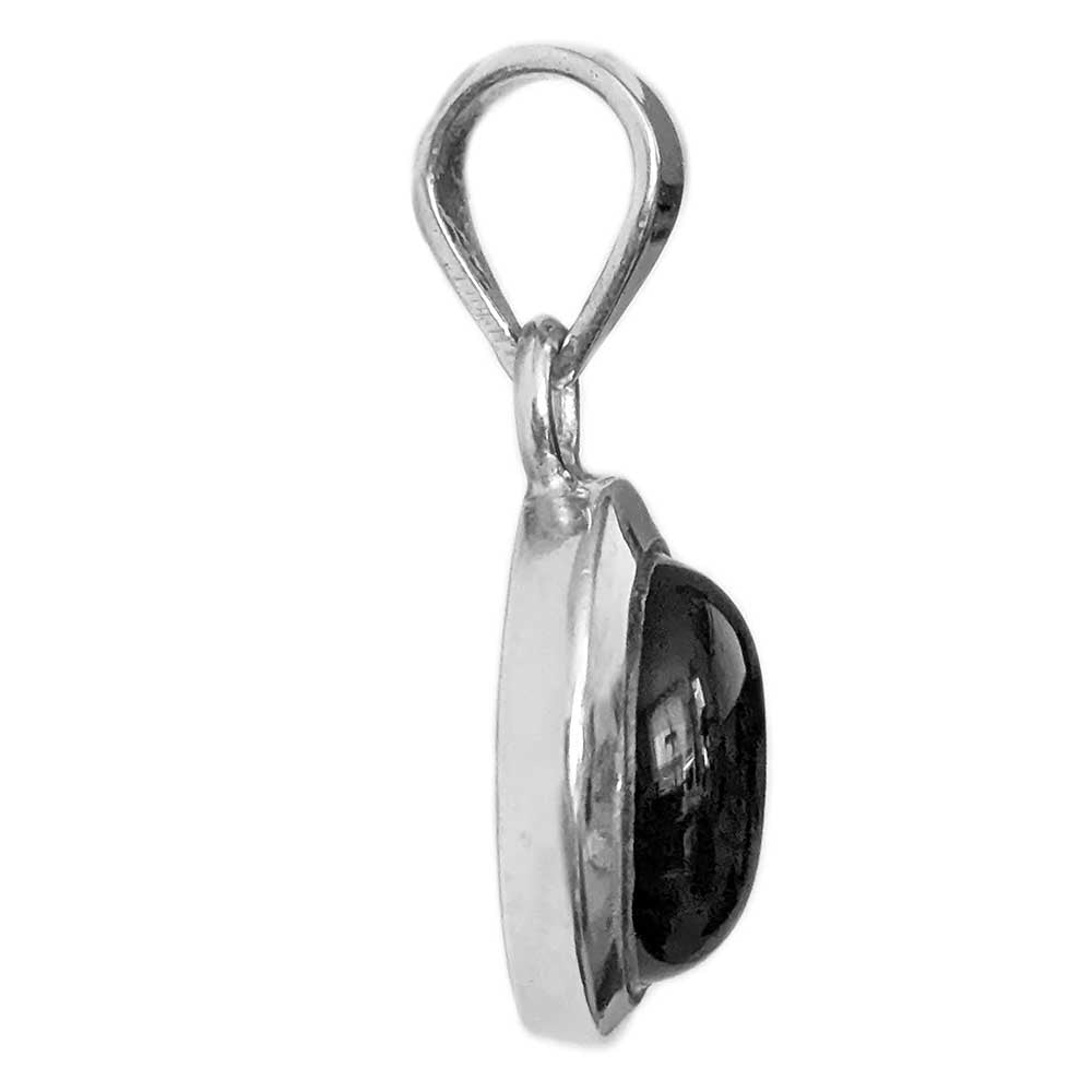 Black onyx sterling silver pendant