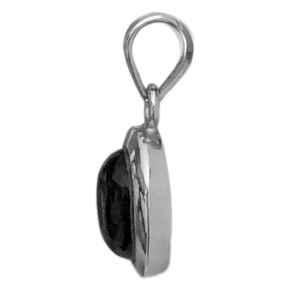 Black onyx sterling silver pendant