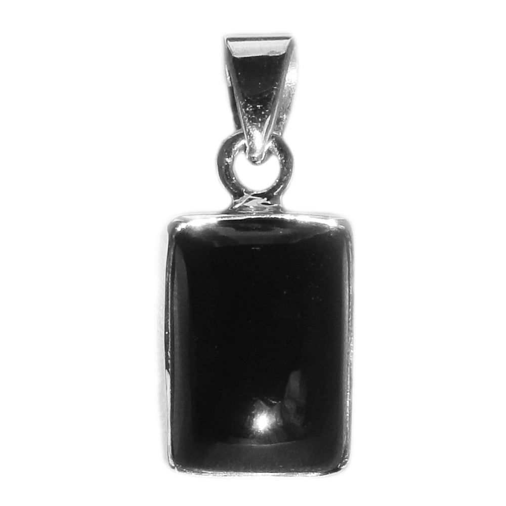 Pendentif onyx noir en argent massif 925