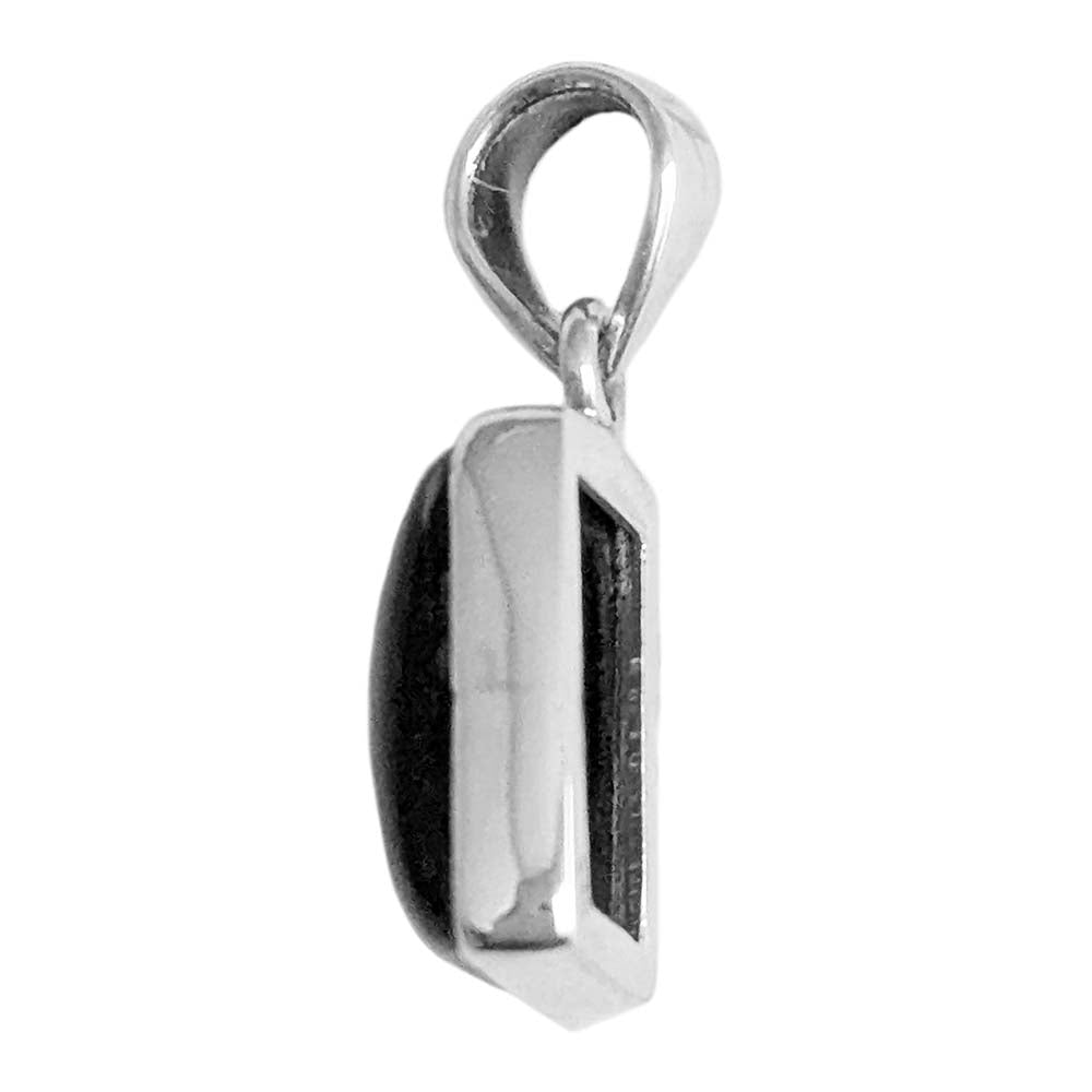 Pendentif onyx noir en argent massif 925