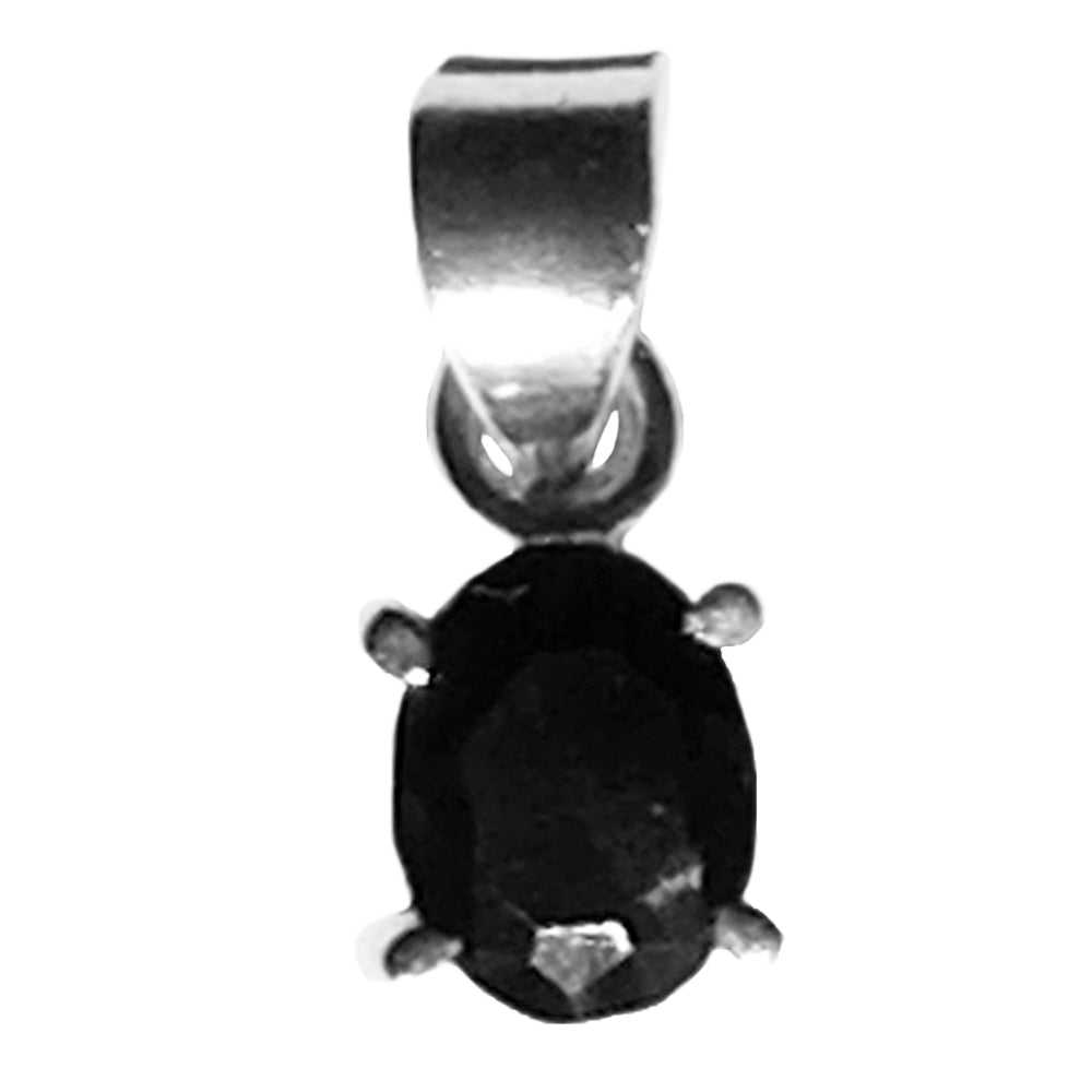 Black onyx sterling silver pendant