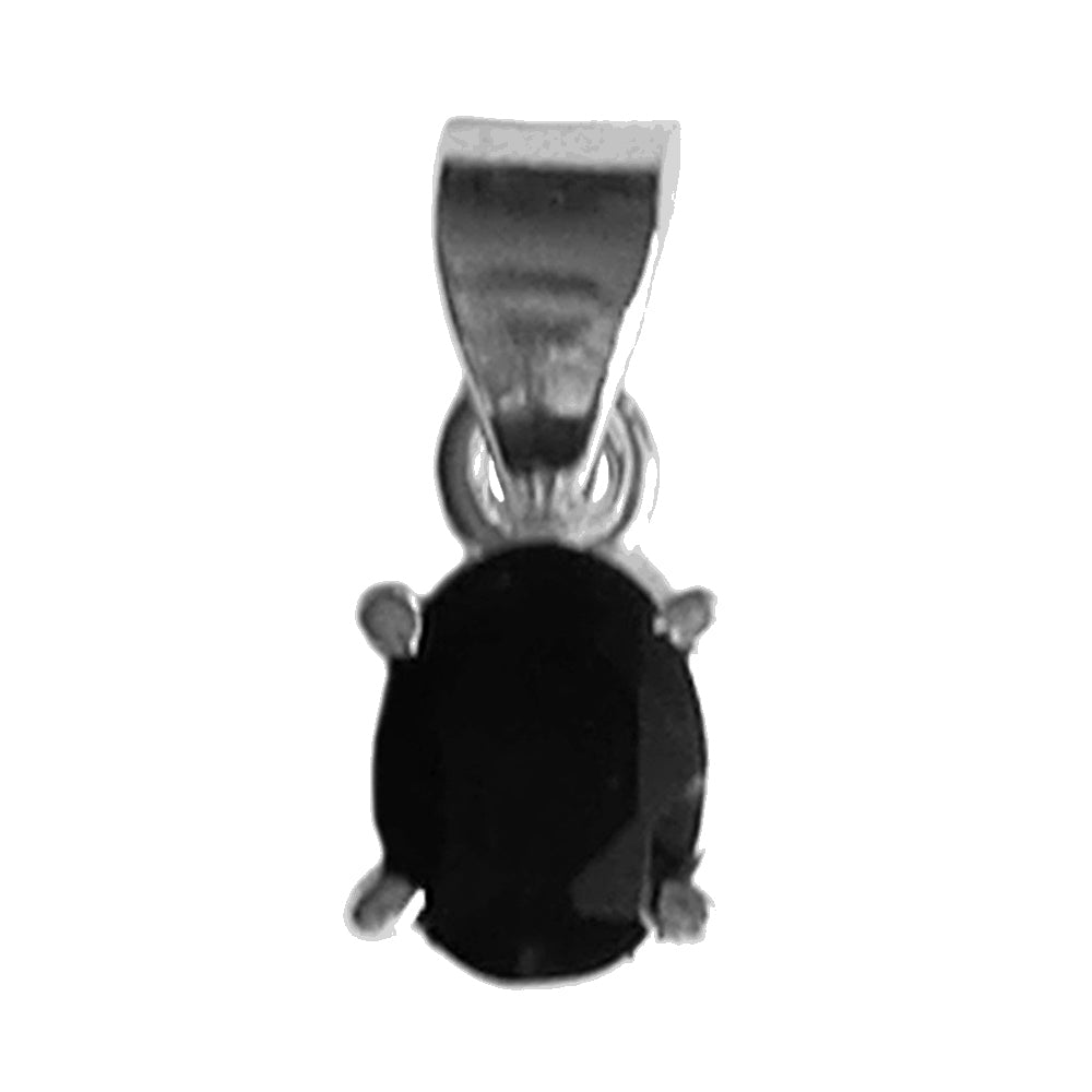 Black onyx sterling silver pendant