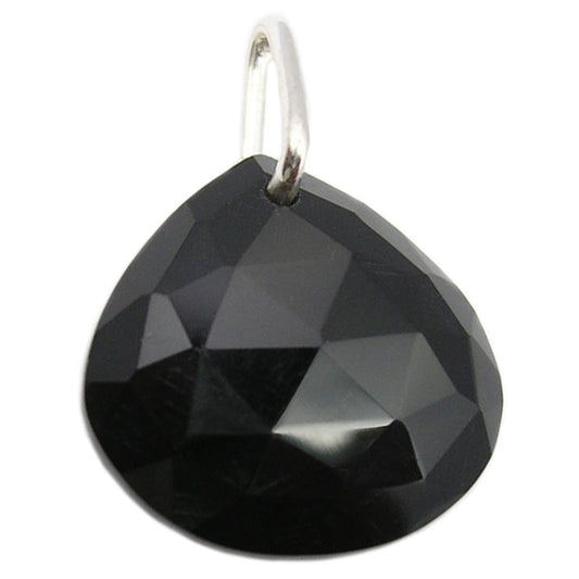 Pendentif onyx noir en argent massif 925