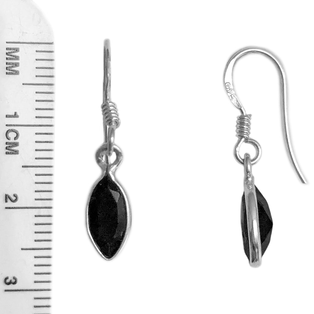 Black onyx sterling silver earrings